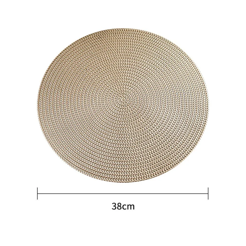 38 см круглый ПВХ коврик для столовых приборов нордический анти обжигающий