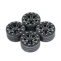 metal aluminum alloy 1 9 inch 6 spokes beadlock wheels rim black for 110 rc crawler axial scx10 wraith traxxas trx4