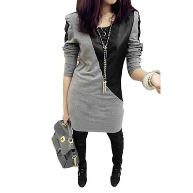 Большая распродажа зимнее платье с длинным рукавом женское свободное миди vestidos