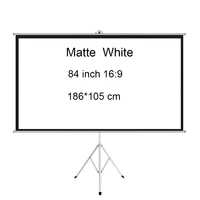 projector screen with stand 84 inch indoor outdoor matt white projection screen 169 hd premium wrinkle free tripod screen