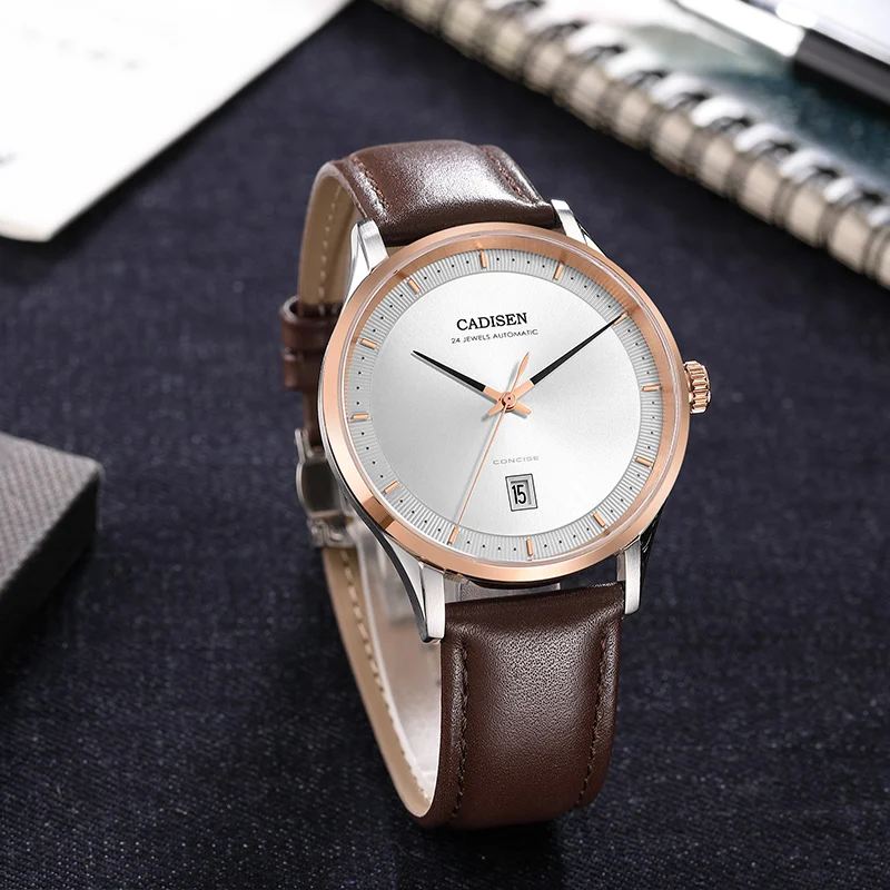 

CADISEN Brand Watch Men Automatic Mechanical Japan NH35A Japan Movement Waterproof Wrist watch relogio masculino reloj hombre