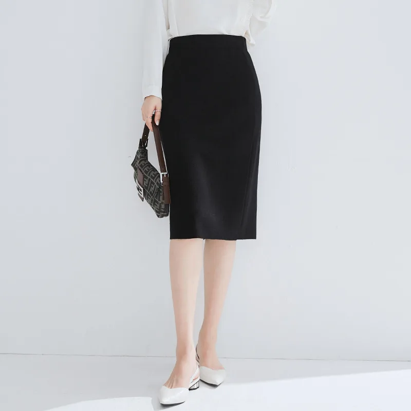 Элегантная и Очаровательная Женская юбка с разрезом осень зима 2019 новый стиль