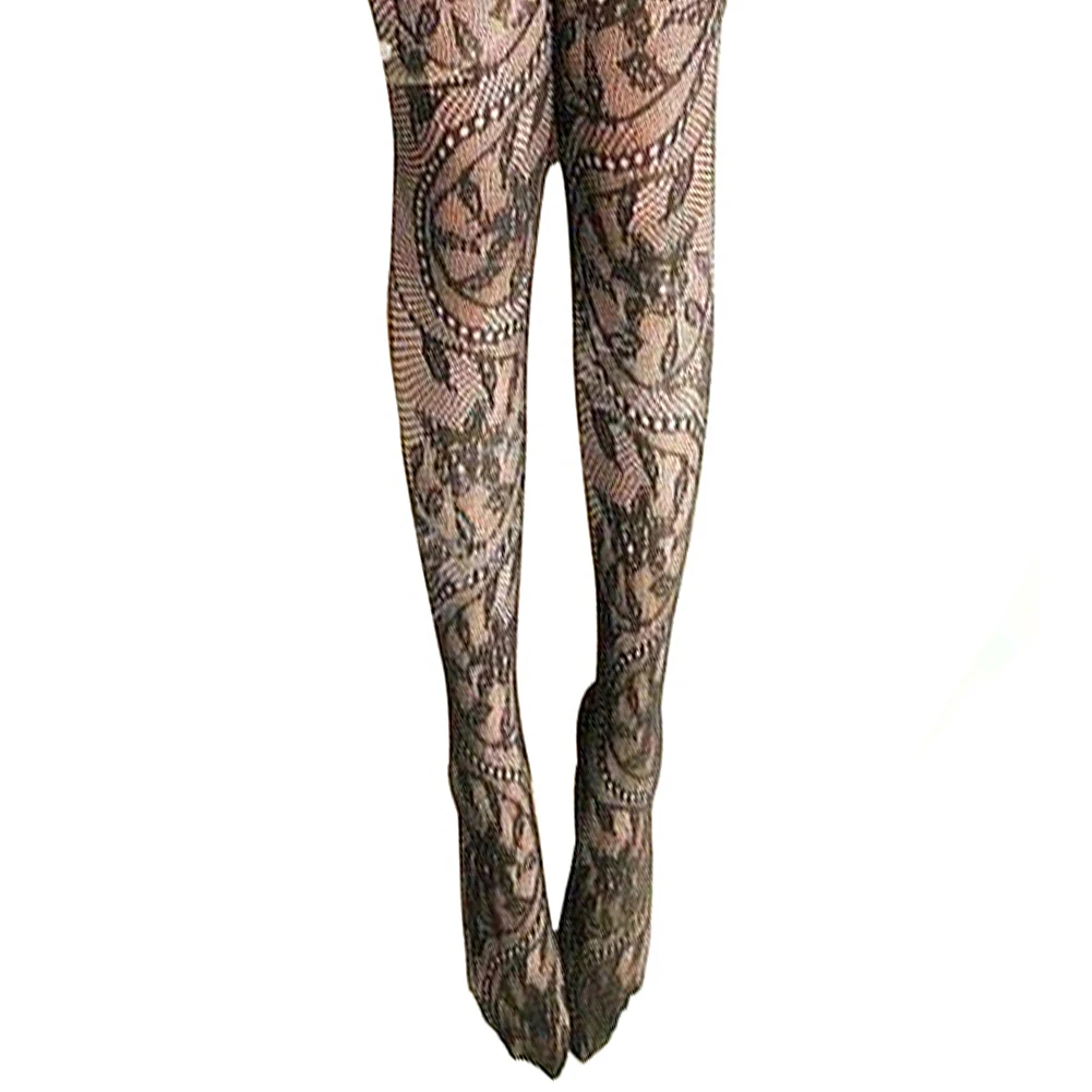 Новинка 2021 женские пикантные прозрачные кружевные сетчатые колготки с узором