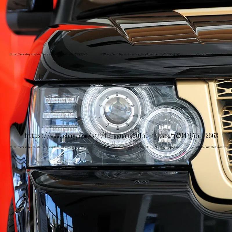 Для Range Rover Vogue 2010-2012 2шт. Левый и правый кожух пластиковых линз фар высокого качества Автомобильные аксессуары для модификации.