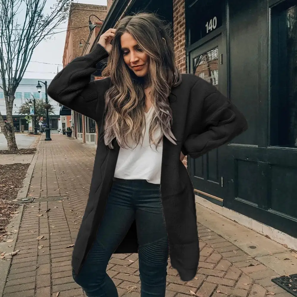 Женский кардиган бохо с рукавами-фонариками свободный свитер v-образным вырезом