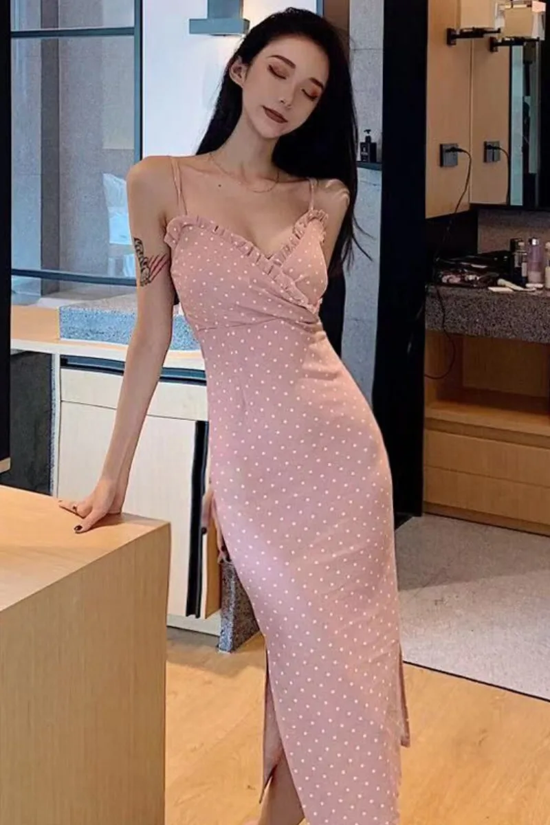 Платье трапеция на бретельках с V образным вырезом без рукавов|Женские платья| |