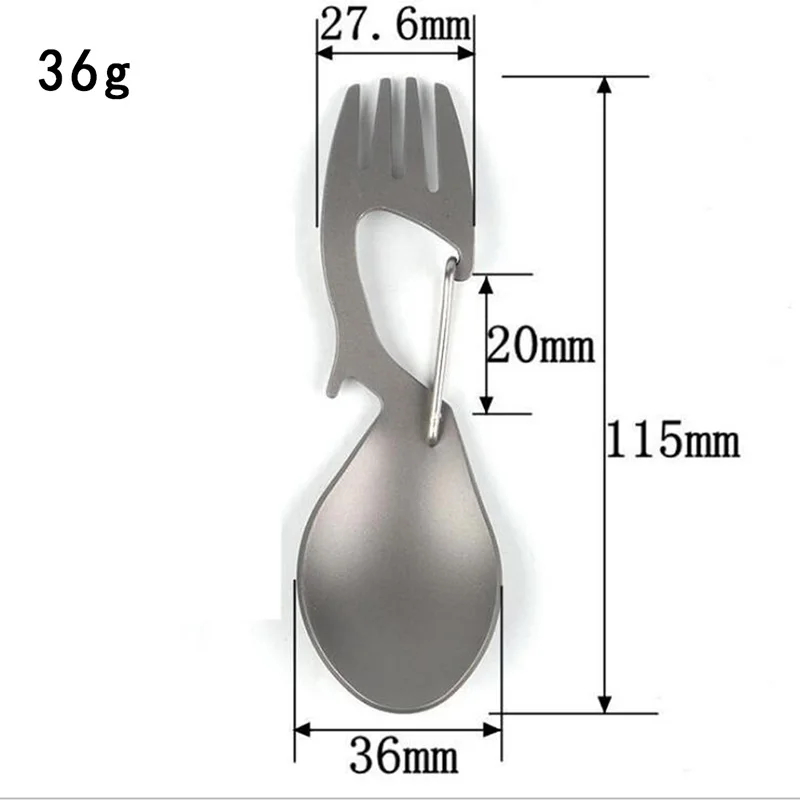 Многофункциональная открывалка-ложка вилка карабин нержавеющая сталь | Спорт и