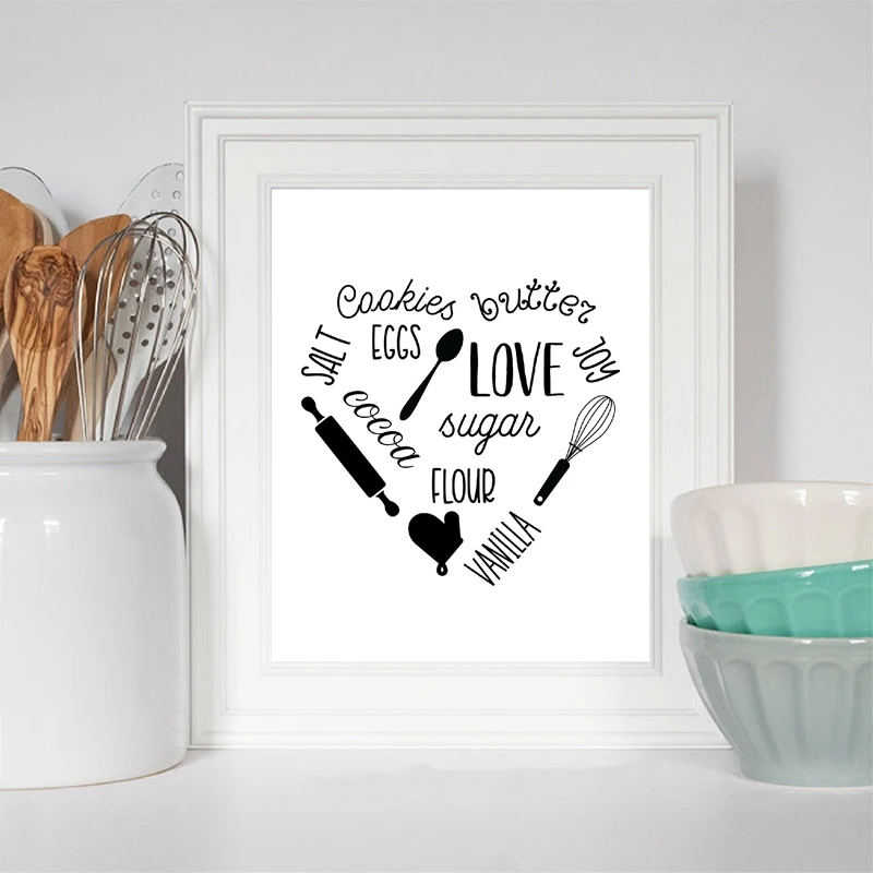 Художественные плакаты с изображением торта на кухне Минималистичная