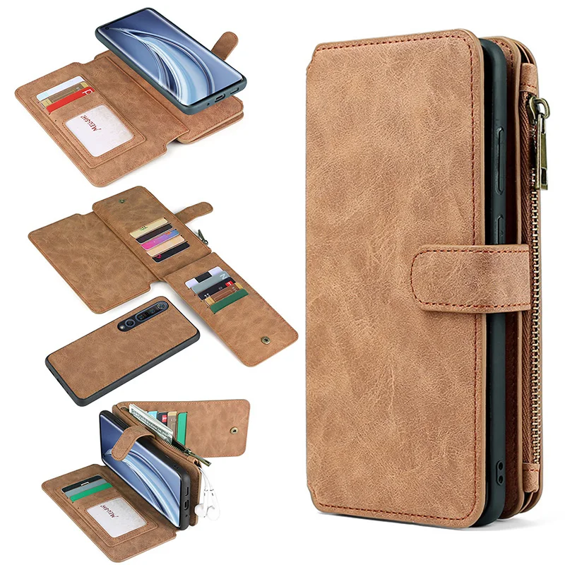 

Чехол-книжка из матовой кожи для Motorola G Power 2021 с отделениями для карт, кошелек на молнии, чехол на G Play Stylus, Роскошный чехол для телефона