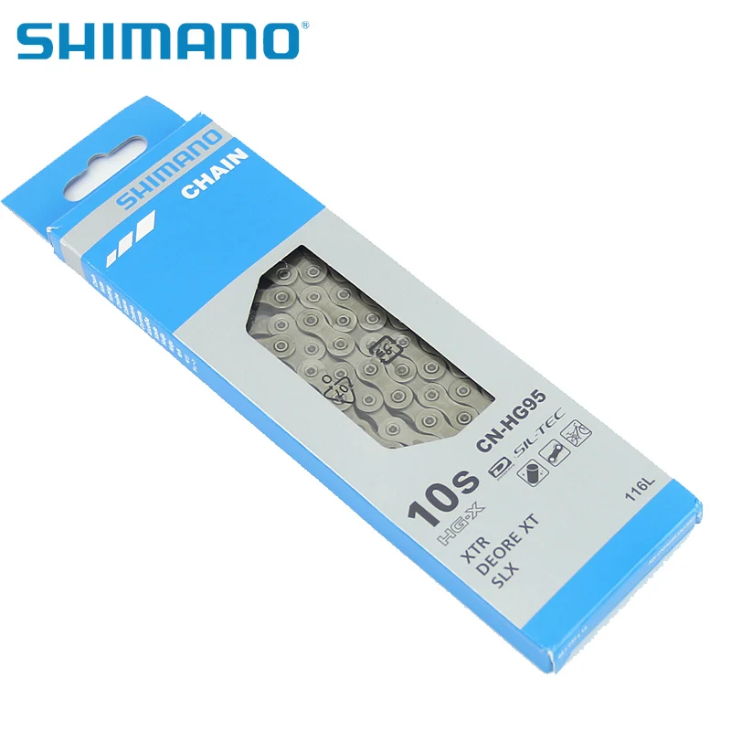В штучной упаковке Подлинная цепь shimano XT HG95 велосипедная 10 s скоростей 116л для