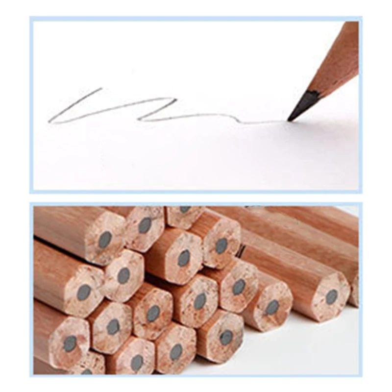 

Log Drawing And Calligraphy Pencil Barrel Pencil Hexagonal Holding Pen 2B Pencil 1XCB