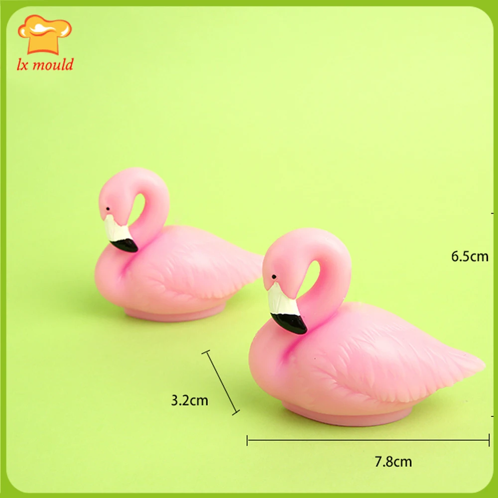 Силиконовая форма в виде фламинго свечи десерта мыла для украшения свадьбы дня