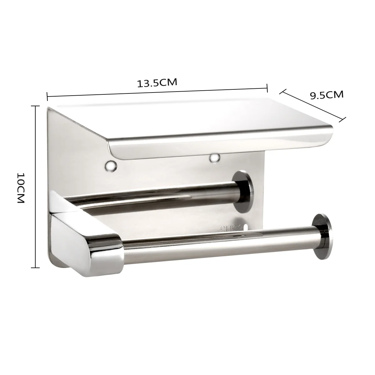 

1Pcs Stainless Steel Paper Holder Towel Dispenser Bathroom Toilet Tissue Holder Wall Mounted Single Roll Paper Rack