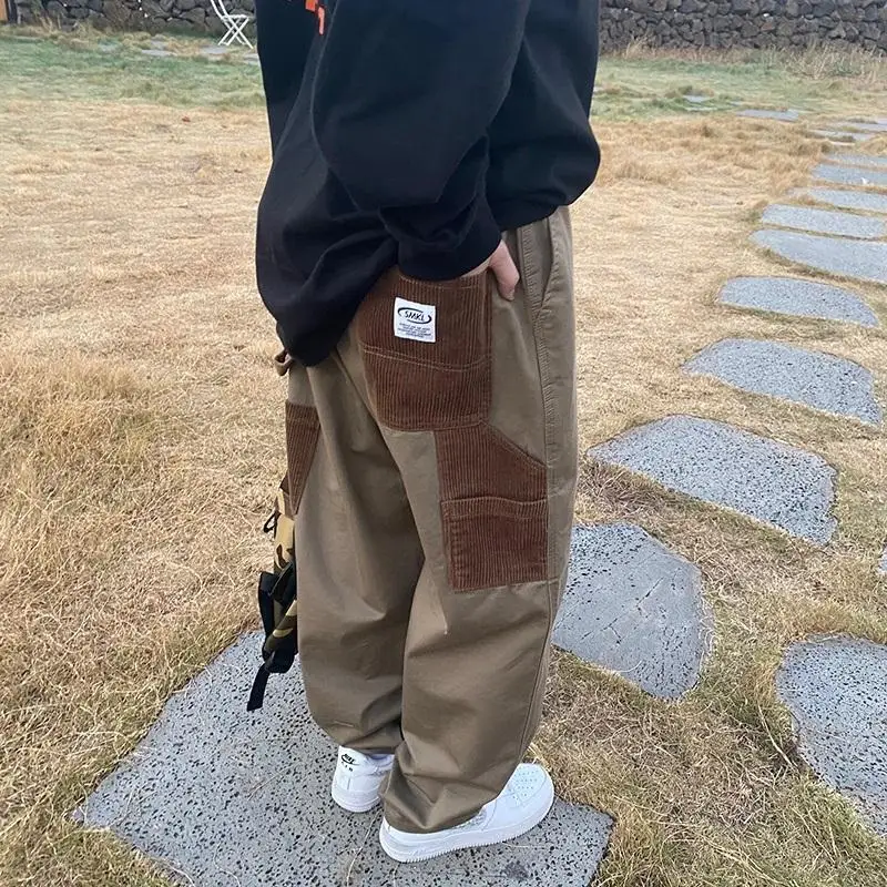 

Egood Harajuku Cargo Pants Women Vintage Y2k Hip Hop Oversized Patchwork Japan Style Loose Trousers Female Streetwear Grunge