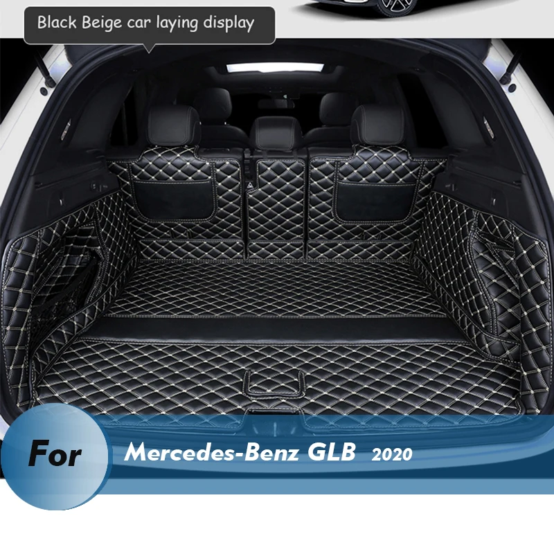 

Only bottom mat Leather Car Trunk Mat For Mercedes-Benz GLB 2020 7 Seats Cargo Liner Accessories Interior Boot
