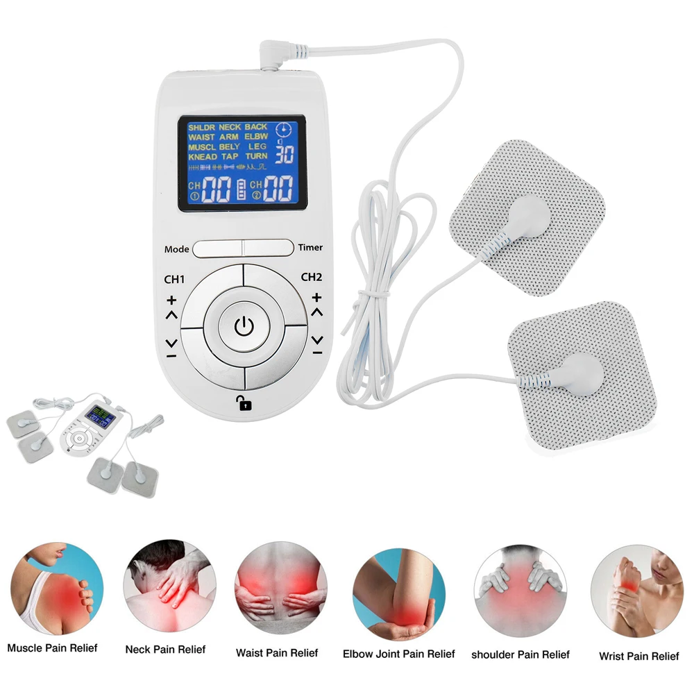 2. Electroestimulador Muscular Tens Ems, masajeador Facial eléctrico de acupuntura para espalda y cuerpo, fisioterapia y cuidado de la salud