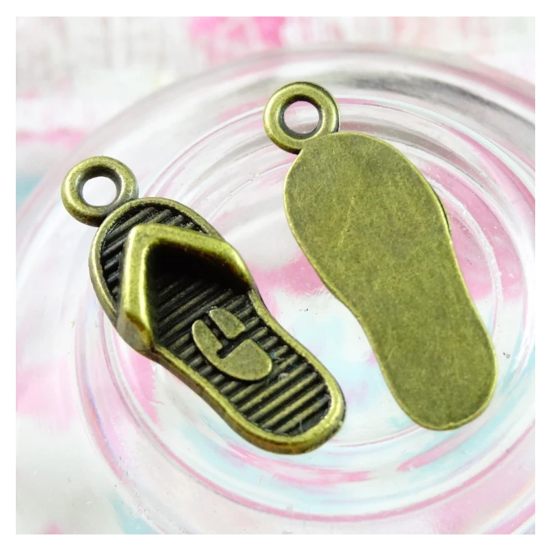 

50 шт., подвески для тапочек, 21 х8 мм