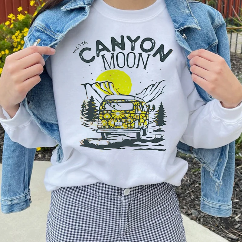 

canyon moon Sweater Simple Print Fashion Sweatshirt