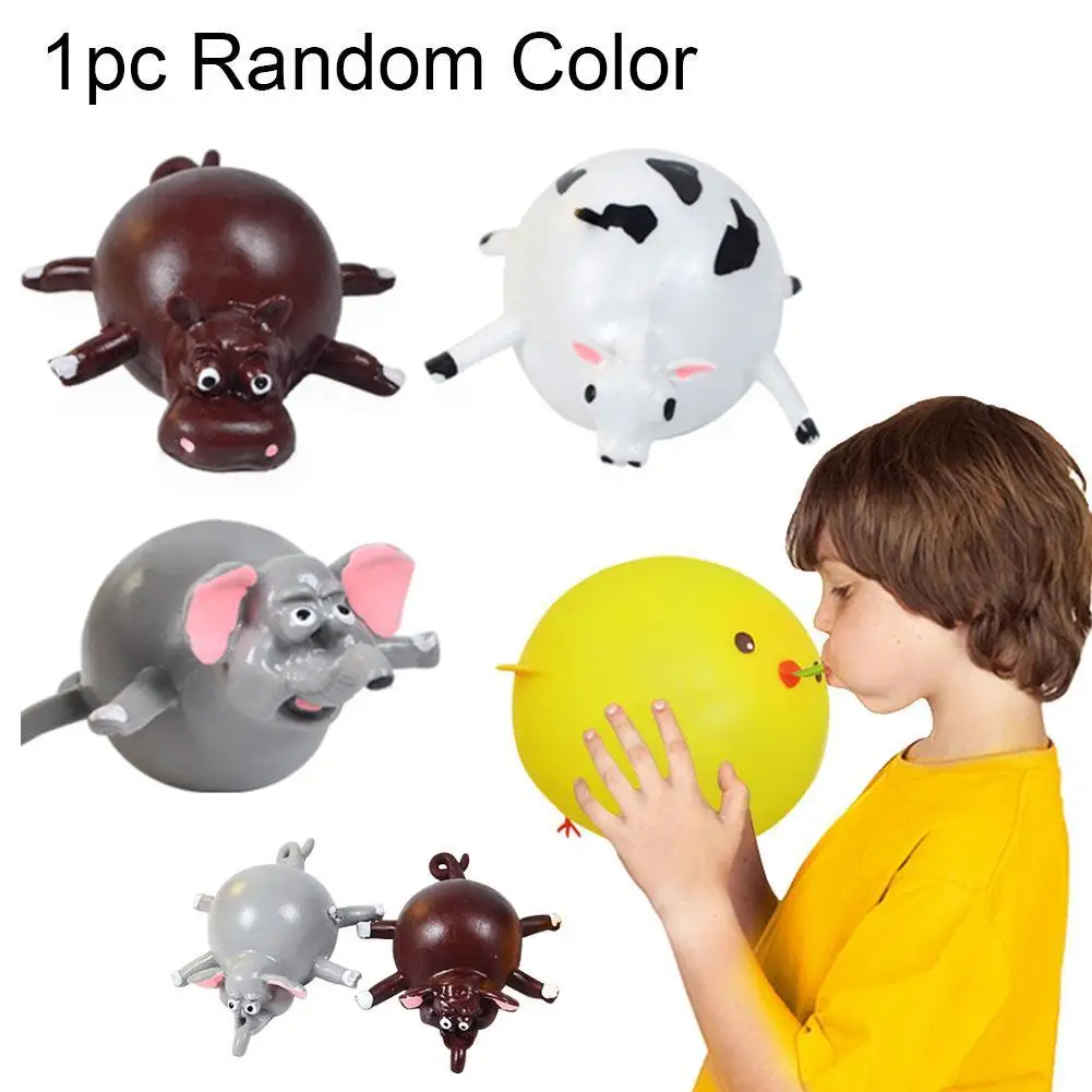 

Детский Забавный дуя игрушки дивотных, облегчение беспокойства стресса надувной воздушный шар, слон, сожмите мяч Дети Новинка вечерние под...