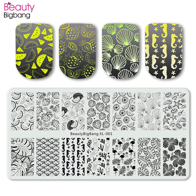 Пластина для стемпинга нейл арта Beautybigbang винтажная пластина из нержавеющей стали