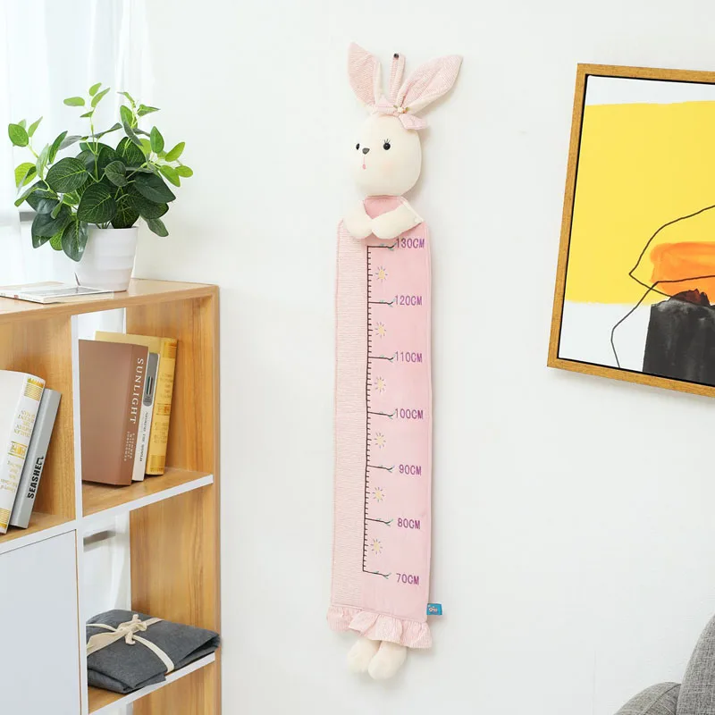 

Nooer Plush Rabbit Child Height Measure Children's Hanging Kids Growth Chart Wall Sticker Rule 1.3 Meter Tall Rabbit For Kids