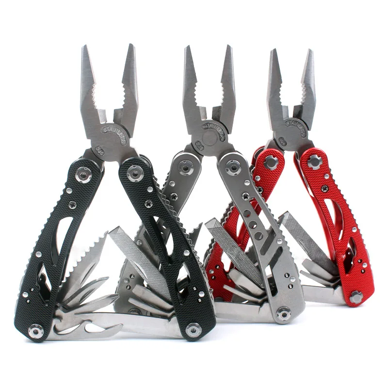 

MultiTools Set Folding Pliers Fishing Camping Survival EDC Bits Gear Crimper Pocket Knife Plier Wire Cutter Stripper Tool Pliers