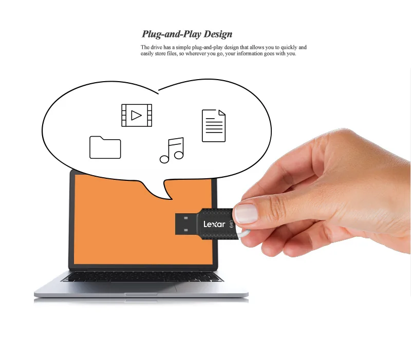 USB флеш-накопитель Lexar Jumpdrive V40, 64 ГБ, 32 ГБ, 16 ГБ, USB 2,0, Мини Портативный USB флеш-накопитель, карта памяти для хранения файлов