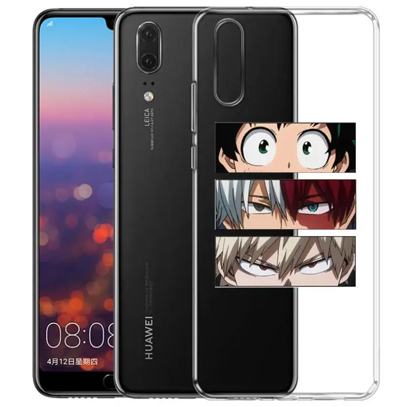 

My Hero Academia Anime Phone Case Transparent Phone Case For Huawei P30lite P30Pro P40lite P20Pro P30