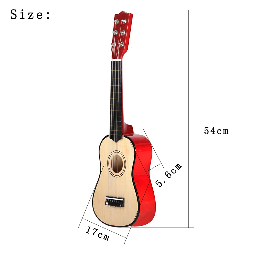 

21 inch Portable Mini Guitar 6 Strings Ukulele Kids Beginners Learning Toy Gift Lightweight Portable Music Elements