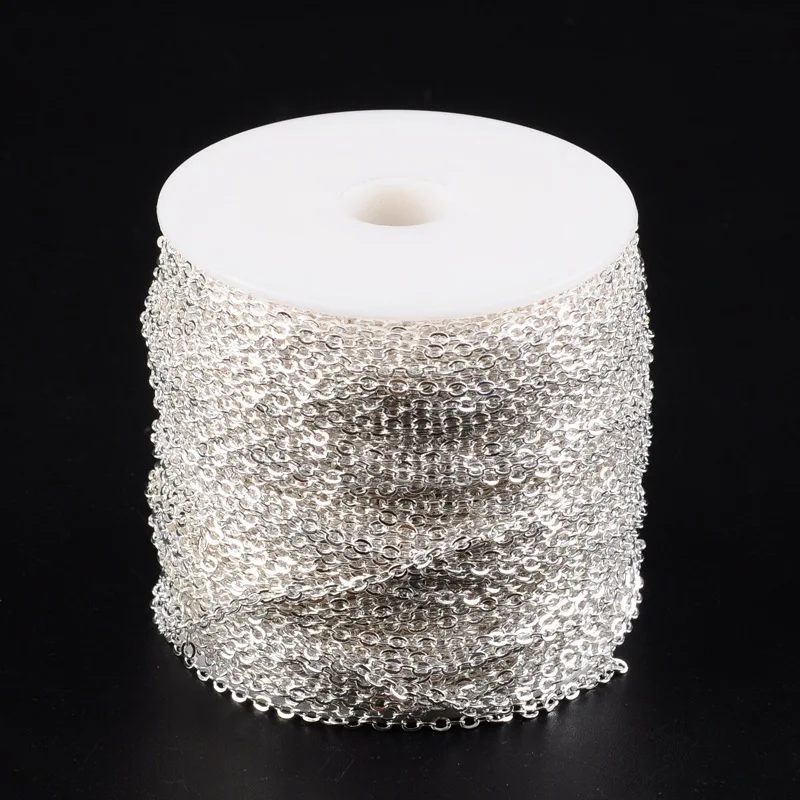 about 92m/roll Brass Cross Chains Cable 2.5x2x0.45 mm for jewelry making DIY Bracelet Necklace Accessories | Украшения и