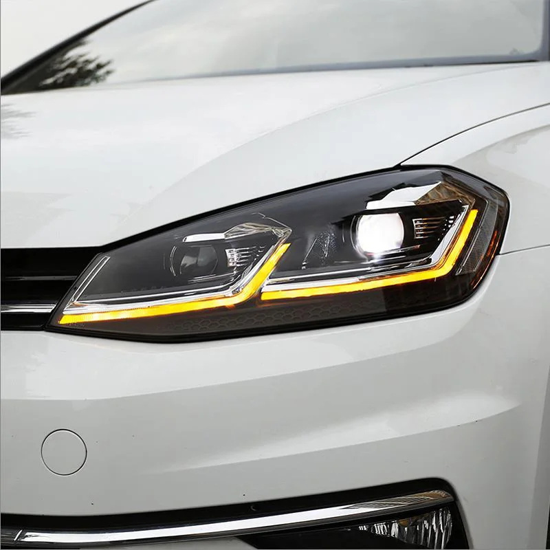 Автомобильная фара для Volkswagen VW Golf 7 MK7 5 MK7.5 светодиодный ная двойная U-образная