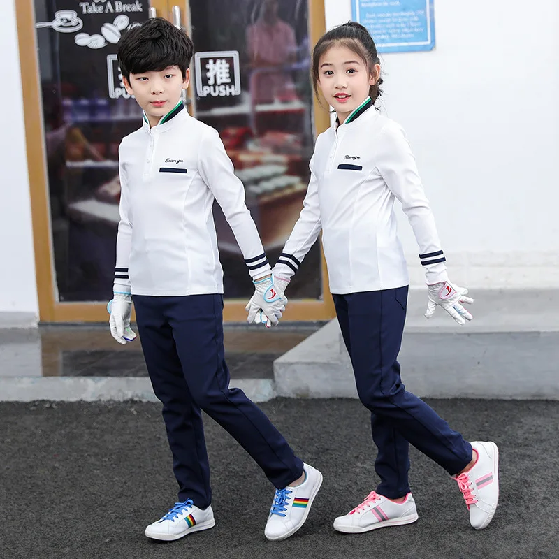 Одежда для гольфа в Корейском стиле Детские рубашки с длинными рукавами игры