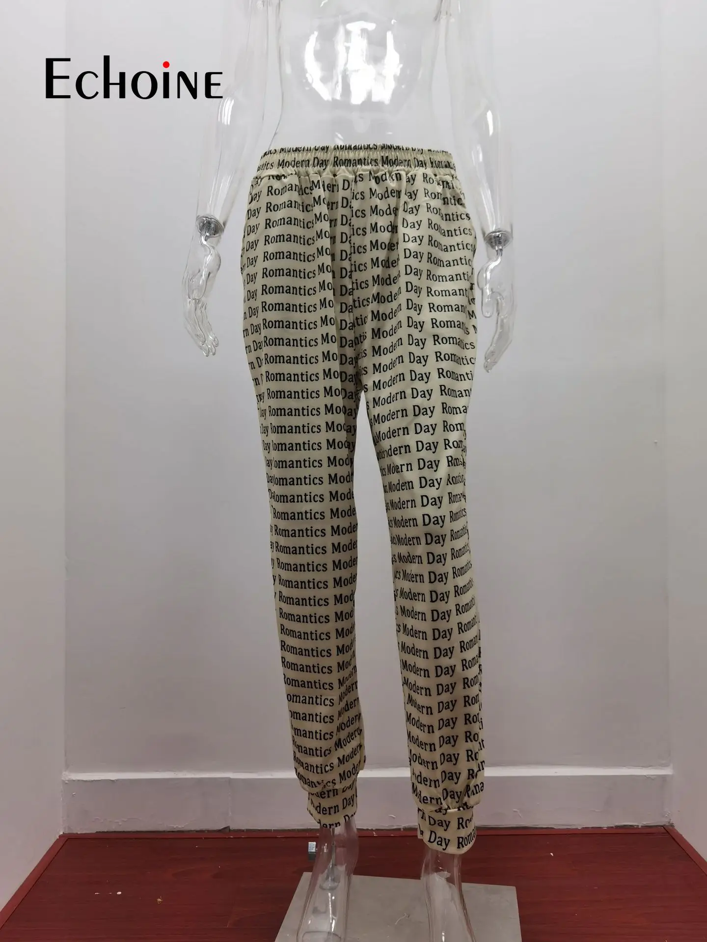 

Echoine 2021 spring Fall Women Joggers Sweatpants Harajuku Letter Print Trousers loose High Waist Pants Streetwear plus size