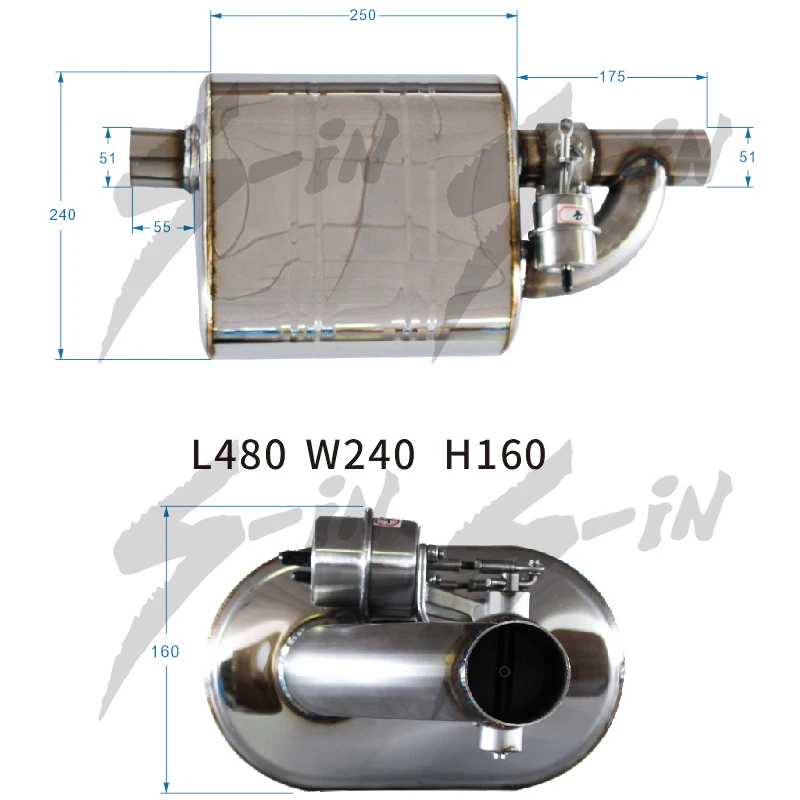 Автомобильный глушитель звуковой динамик вакуумный воздушный клапанные