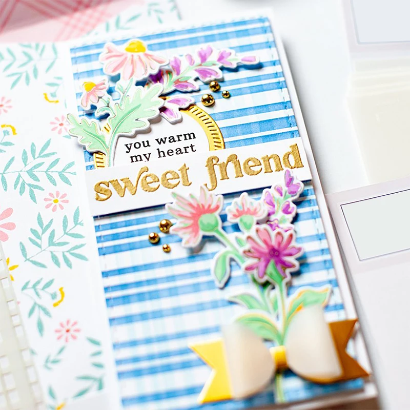 Трафарет пластиковый в полоску многослойный для поделок скрапбукинга без