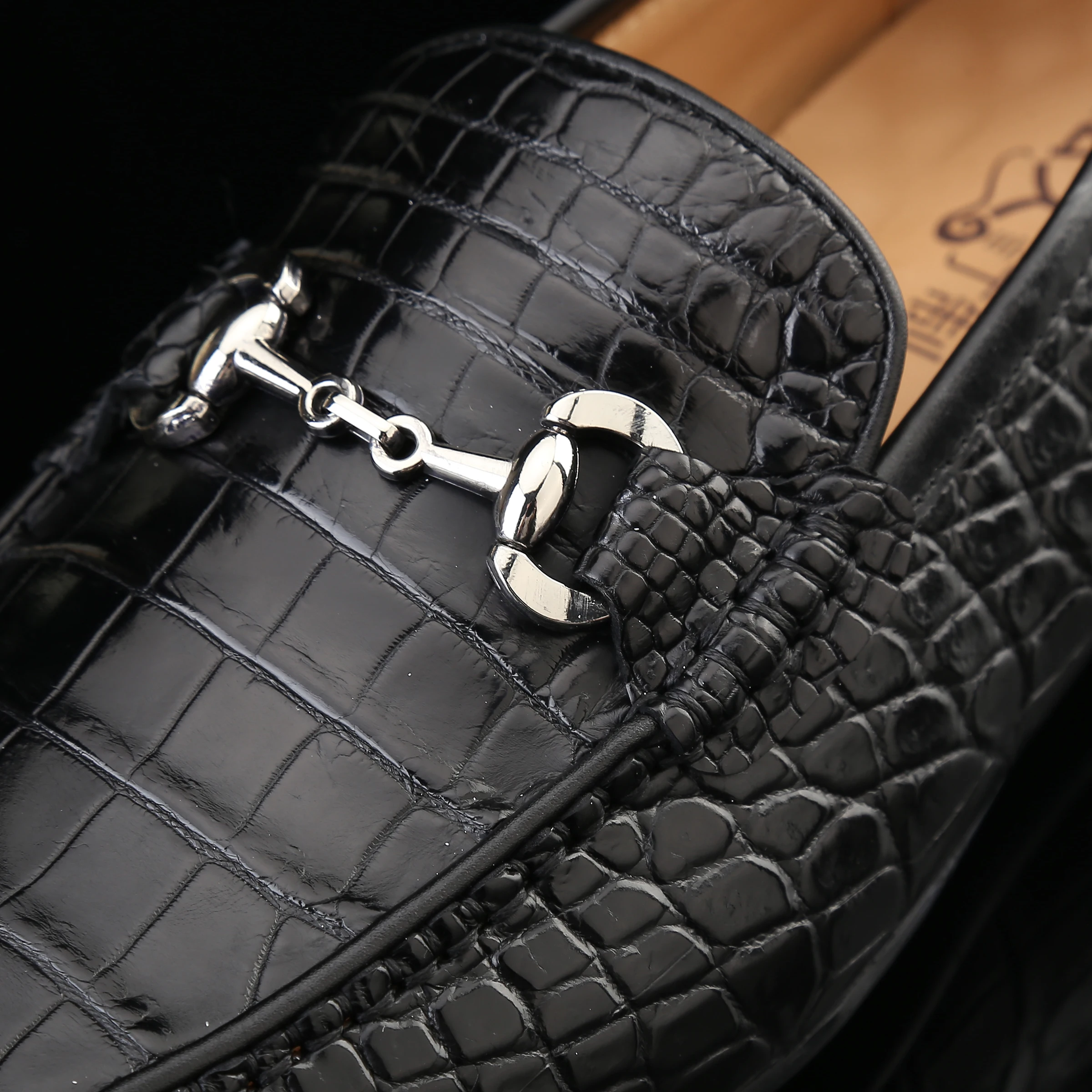 100% Genuine crocodile skin leather men fashion shoe soft leisure sneaker with cow lining black colors | Обувь