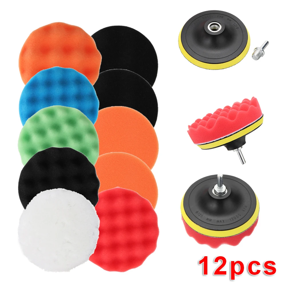 

Polishing Pad Set Car Washing Buffing Waxing Polisher Kit 125mm Sponge Polish