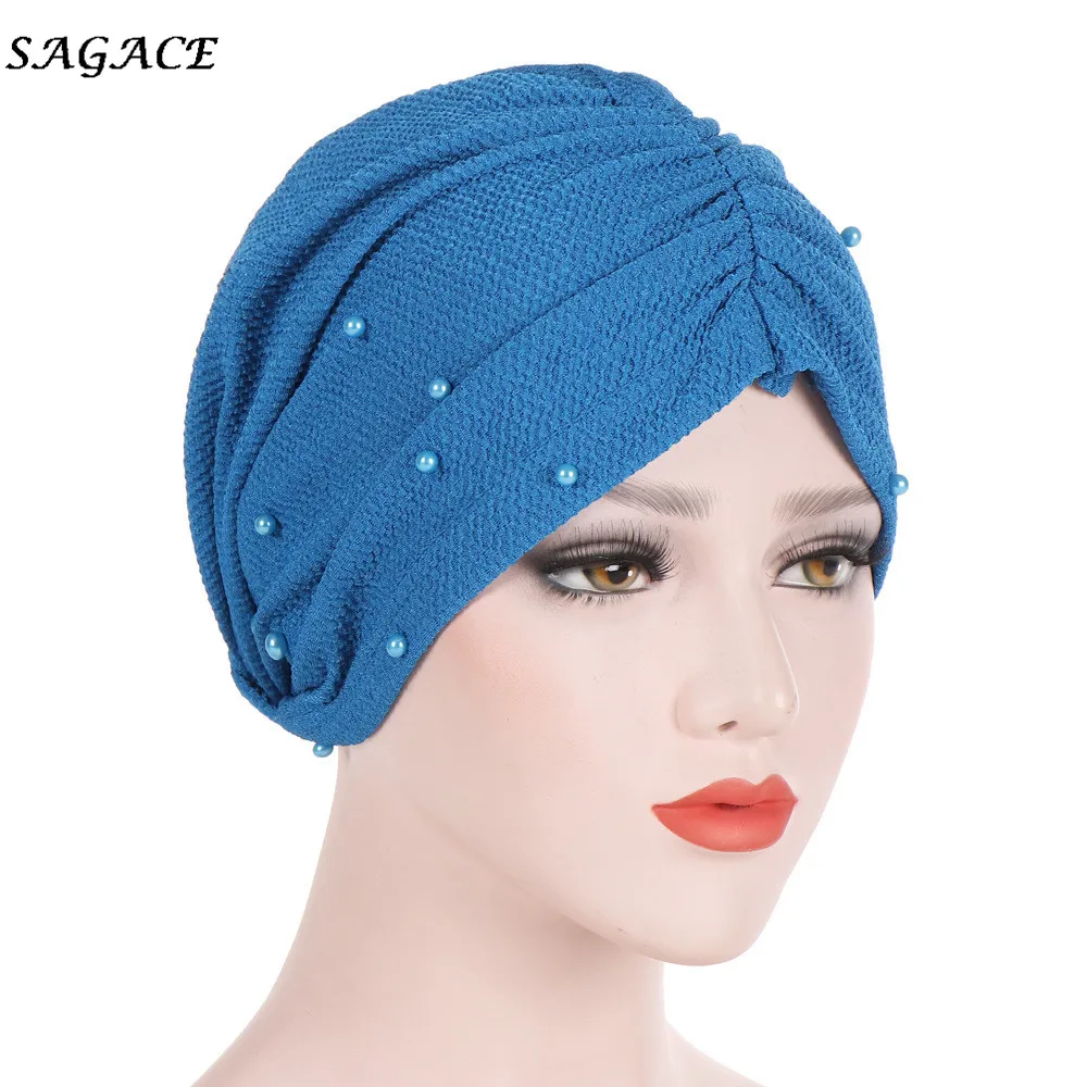 Шапка SAGACE Женская однотонная шляпа с бисером индийская мусульманская шапка