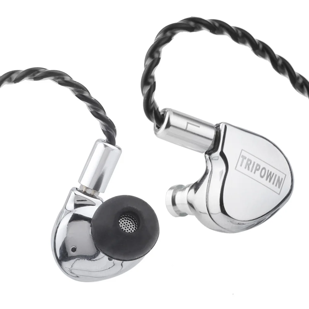 Tripowin TC 01 1DD 10 мм Si + PU драйвер Hi Fi в наушники вкладыши Наушники с металлической