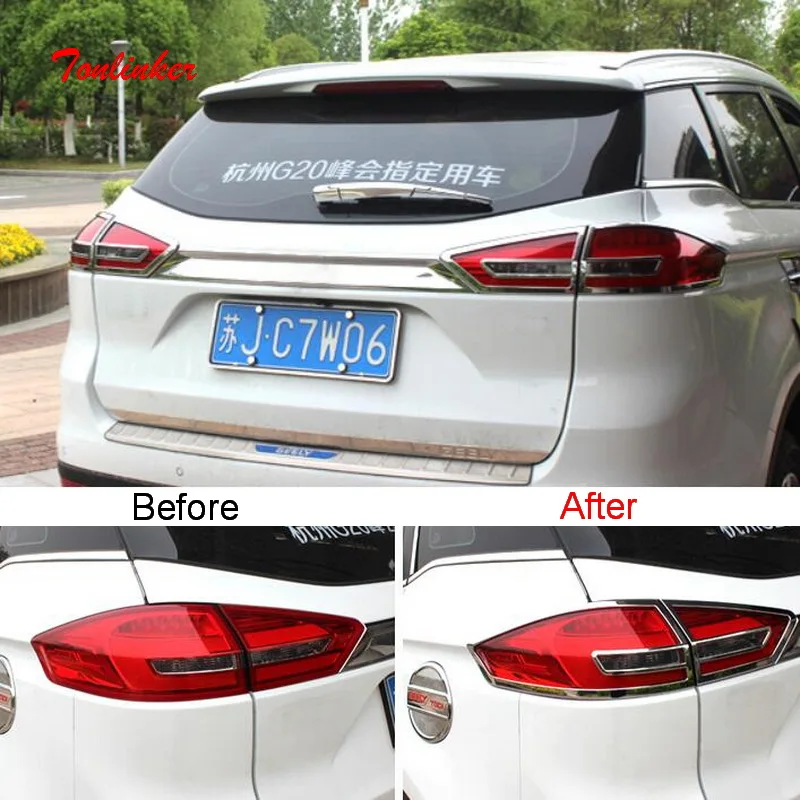 Tonlinker Внешняя Автомобильная задняя фара чехол наклейки для Geely Atlas 2016 19