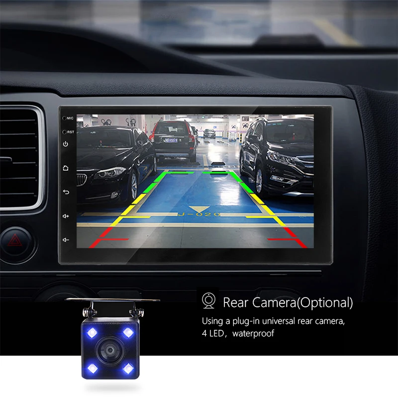 Vtopek Универсальный Android 8 1 2 DIN 7 дюймов HD 4 ядра автомобильный Радио мультимедийный