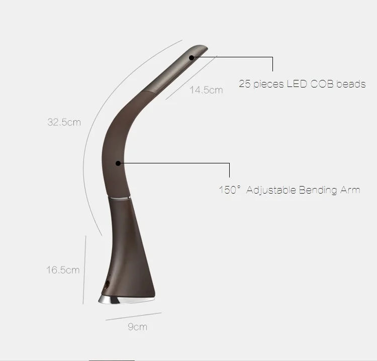HoneyFly Leather Touch control СВЕТОДИОДНЫЙ Настольный светильник с светодиодный дисплеем, будильником и календарем, креативная Складная Настольная Лампа