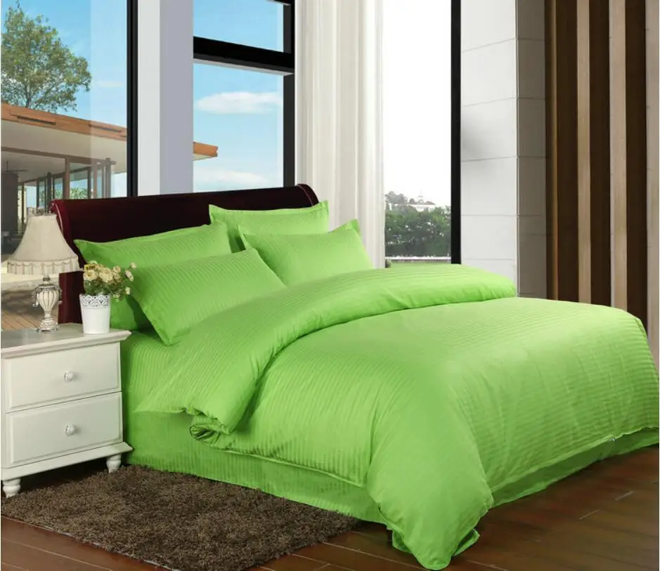 100% хлопковые рубашки в полоску гостиничный пододеяльник простынь и наволочки King