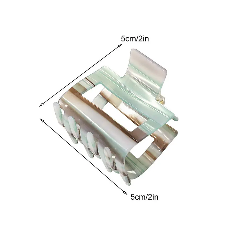 Женская заколка для волос девочек 5*5 см весенние квадратные акриловые зажимы