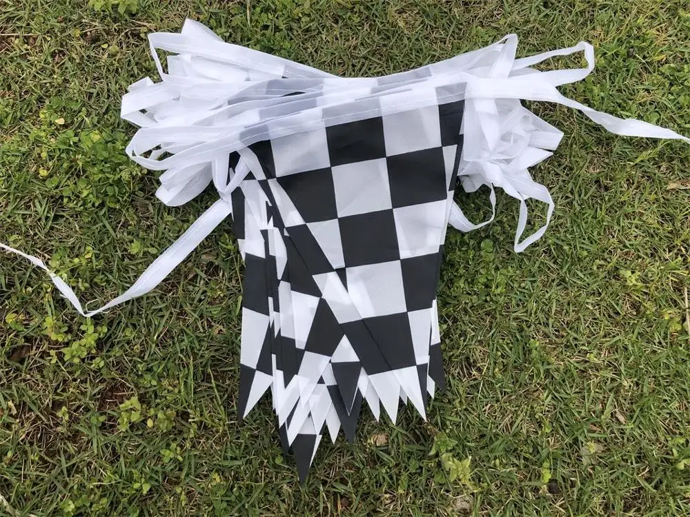 10 m 30 pieces/set14cx21cm squared race flag pennant banners for racing cars car party sporting events | Дом и сад