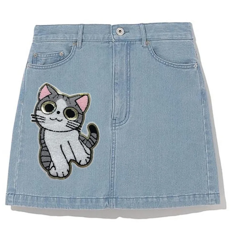 Нашивки с животными для одежды сделай сам 25 см байкерские нашивки кошками