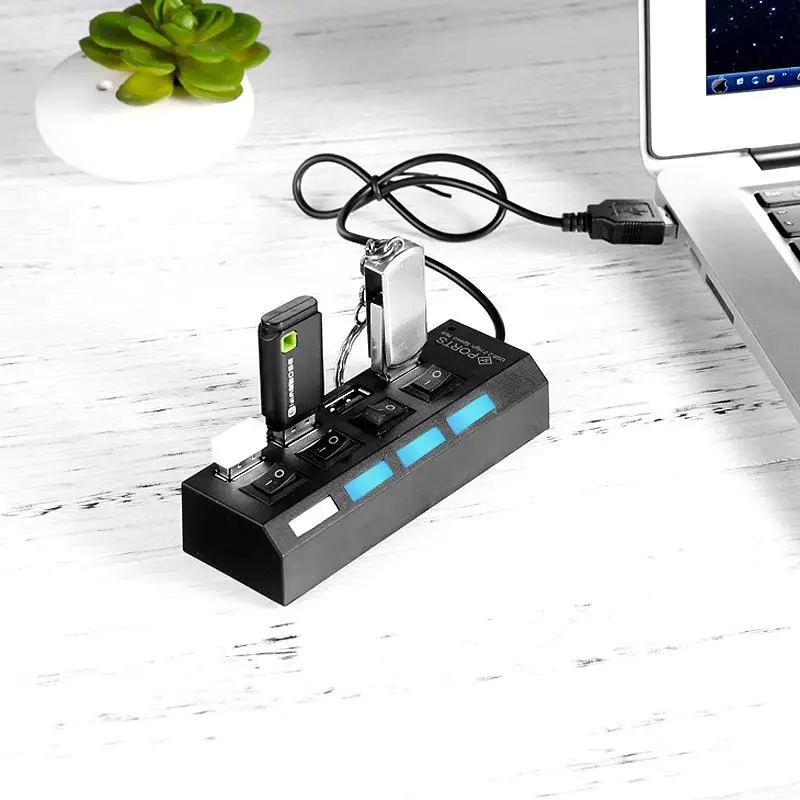 Высокая Скорость usb-хаб 2 0 микро 4 Порты и разъёмы хаб USB разветвитель Extender адаптер