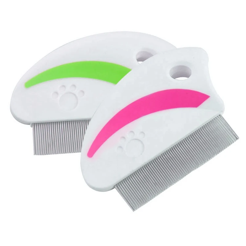 Портативная Расческа для собак из нержавеющей стали гребень удаления вшей