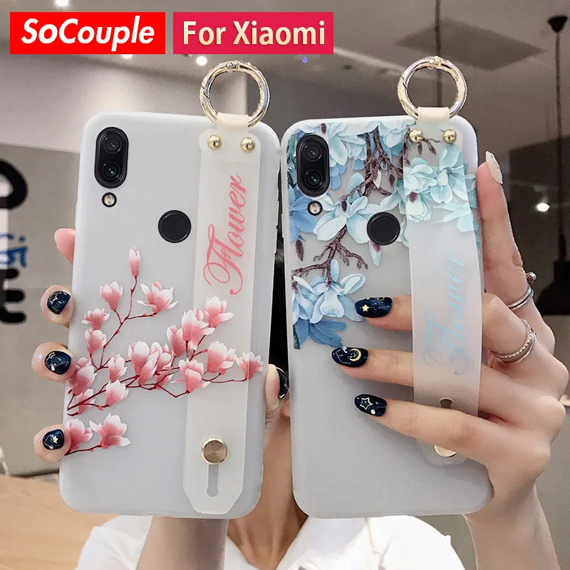 Чехол SoCouple с ремешком на запястье для Xiaomi Redmi Note 7 Pro 9 CC9 A3 Lite K20 9T мягкий чехол