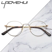 customizable optical prescription eyeglasses frames man retro round transparent fake small glasses women without diopters